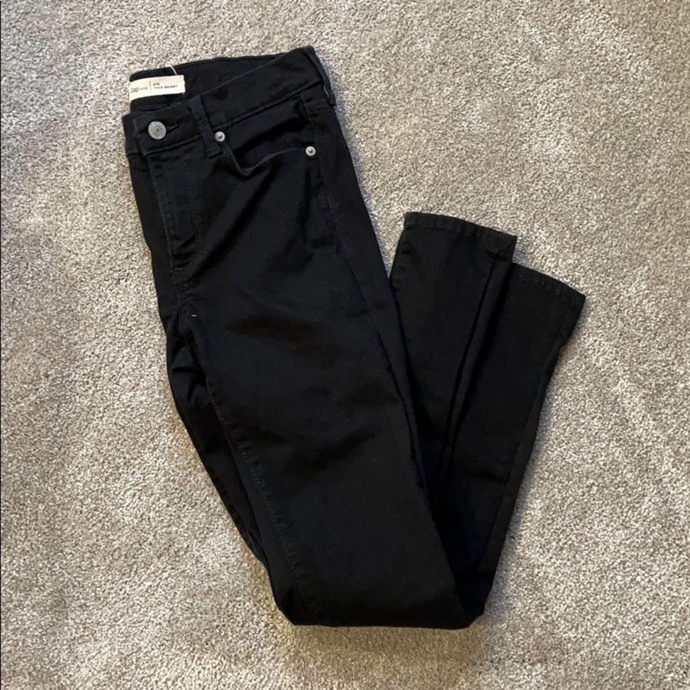 Gap true skinny black jeans